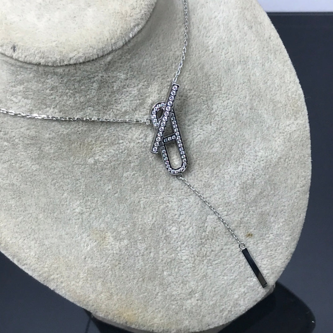 [GALE]HM NECKLACE PLATINUM ROSE GOLD DIAMOND