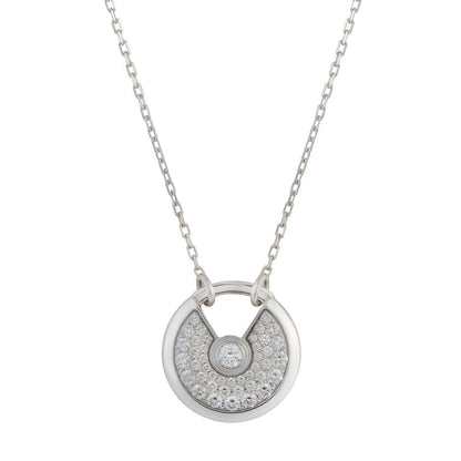 [GALE]AMULETTE SILVER FULL DIAMOND NECKLACE