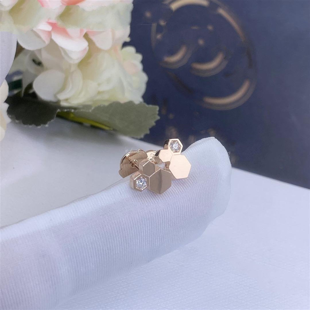 [GALE]BEE LOVE PINK GOLD DIAMOND EARRINGS