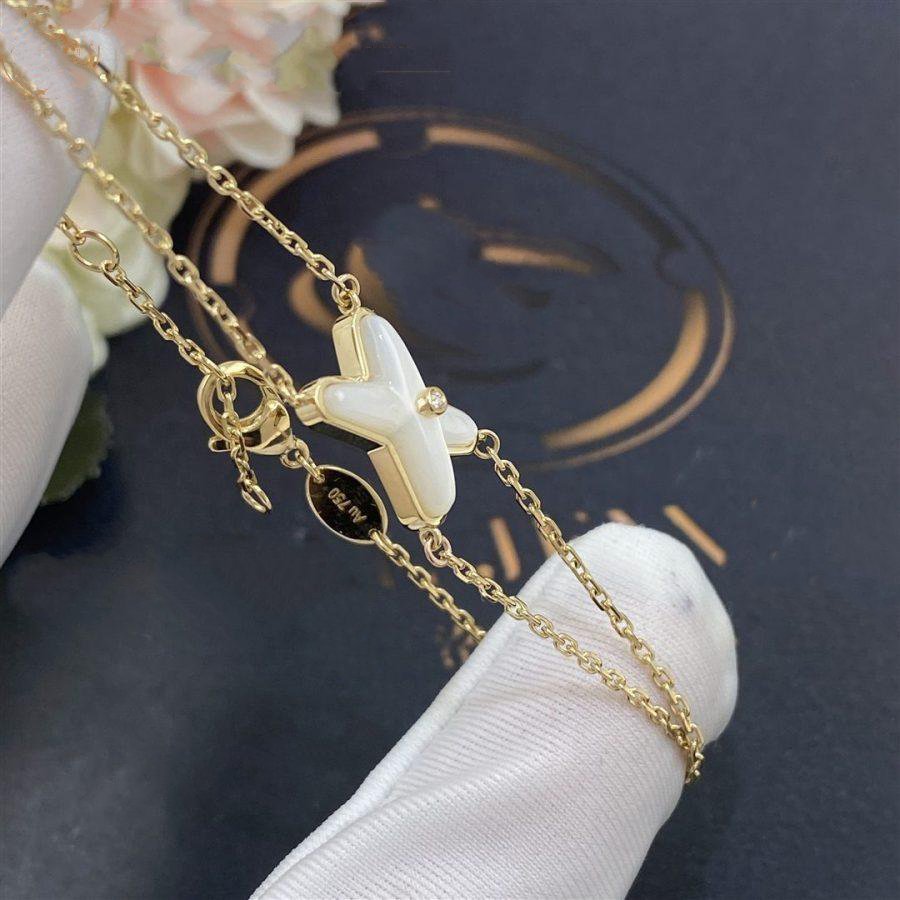 [GALE]JEUX BRACELET WHITE MOP GOLD 1 DIAMOND