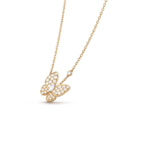 [GALE]BUTTERFLY DIAMOND NECKLACE