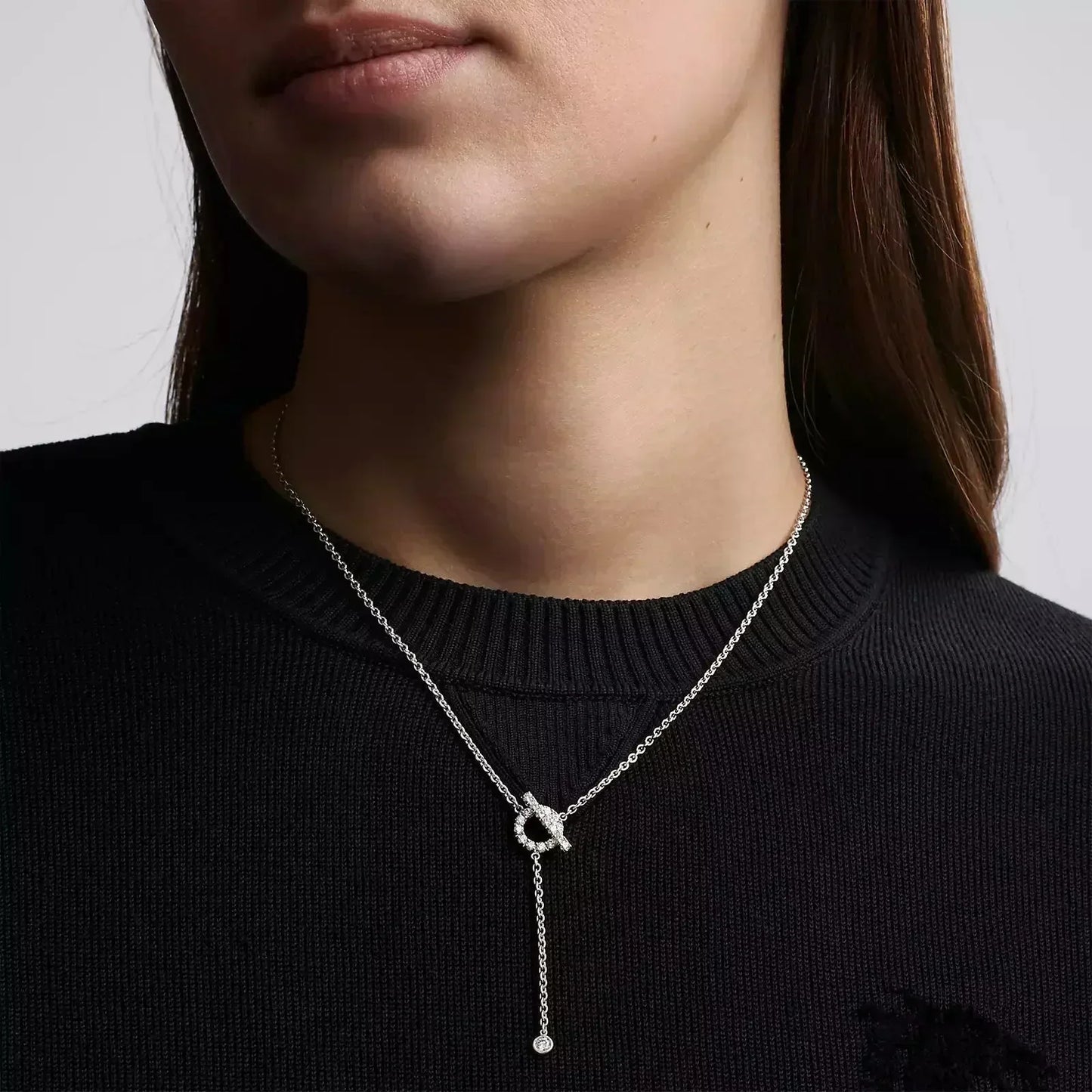 [GALE]FINESSE SILVER DIAMOND NECKLACE