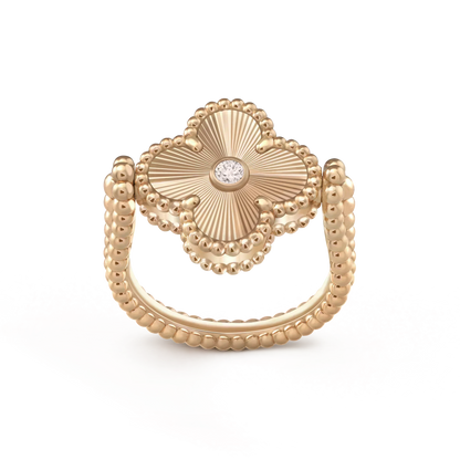 [GALE]CLOVER RIVERSIBLE ROSE GOLD RING