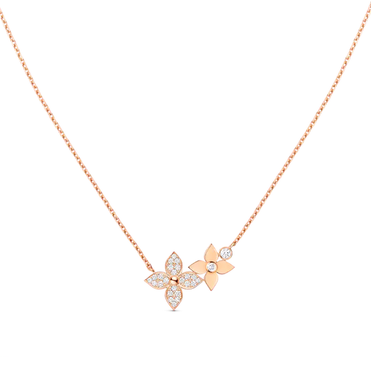[GALE]STAR BLOSSOM NECKLACE PINK GOLD DIAMONDS