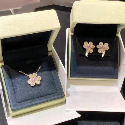 [NOVO]FRIVOLE ROSÉGOLD BLUMEN-DIAMANT-HALSKETTE