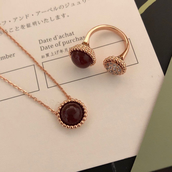 [GALE]PERLEE COULEURS DIAMOND ROSE GOLD BETWEEN THE FINGER RING