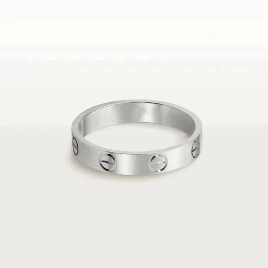 [GALE]LOVE RING 4MM 1 DIAMOND SILVER
