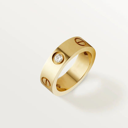 [NOVO] Liebesring 5,5 mm, 3 Diamanten, Roségold