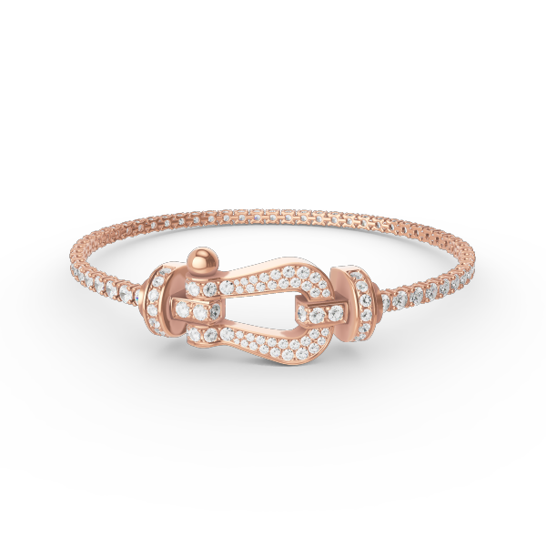 [GALE]FORCE  LARGE HORSESHOE FULL DIAMOND TENNIS BRACELET
